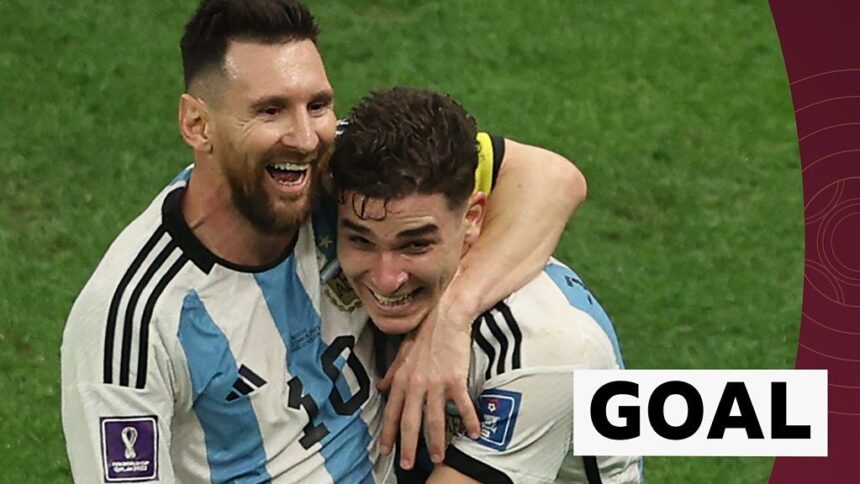 World Cup 2022: Lionel Messi brilliantly sets up Julian Alvarez for Argentina’s third