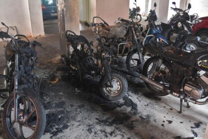 Eight bikes found gutted in parking area of apartment