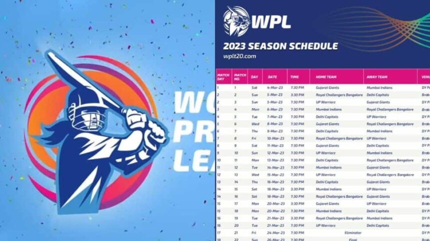 BREAKING: WPL 2023 Schedule Announced by BCCI