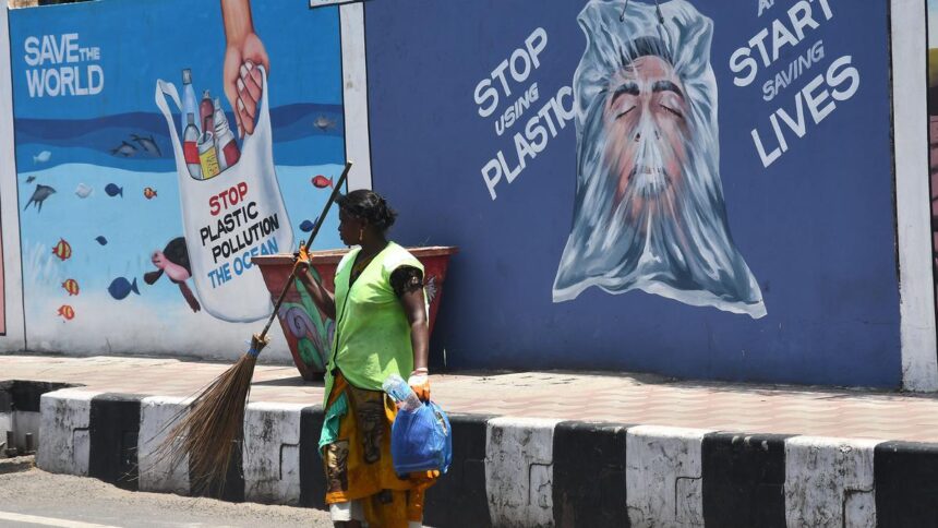 Plastic bags continue to dot Vijayawada despite ban