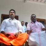 Puducherry BJP MLA stages protest in front of Assembly seeking action against District Collector