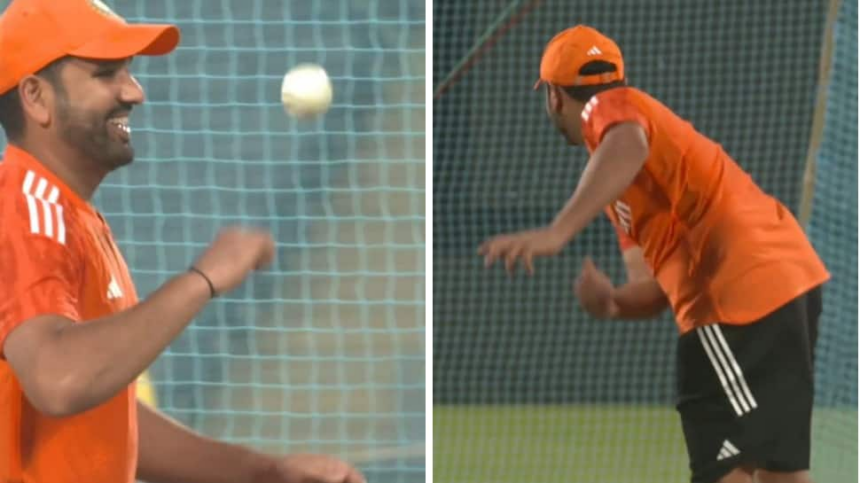 Cricket World Cup 2023: Rohit Sharma Bowls Off-Spin Ahead Of India vs Bangladesh Clash, Video Goes Viral