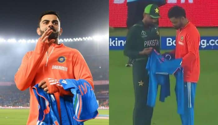 Virat Kohli Gifts Autographed Jersey To Babar Azam After IND vs PAK Game, Watch Viral Video