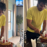 Neeraj Chopra Cuts Birthday Cake With India Women’s Test Match On In Background; Pic Goes Viral