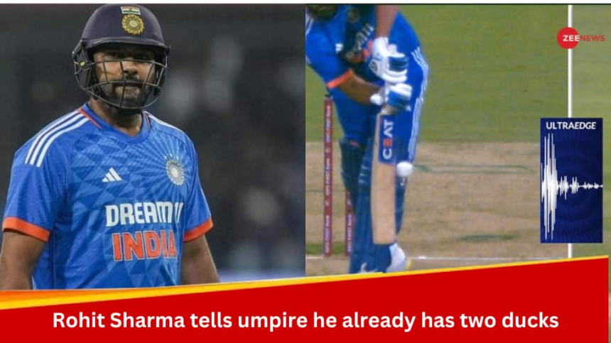 WATCH: ‘Idhar Pehle Hi Do Zero Hain,’ Rohit Sharma’s Funny Conversation With Umpire Goes Viral