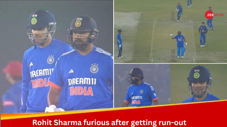 WATCH: Rohit Sharma Abuses After Getting Run Out On Duck Following Confusion With Shubman Gill During India vs Afghanistan 1st T20I