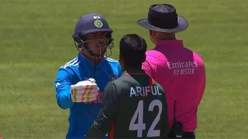 WATCH: India Captain Uday Saharan Gets Involved In Heated Spat With Bangladesh’s Ariful Islam During World Cup Match