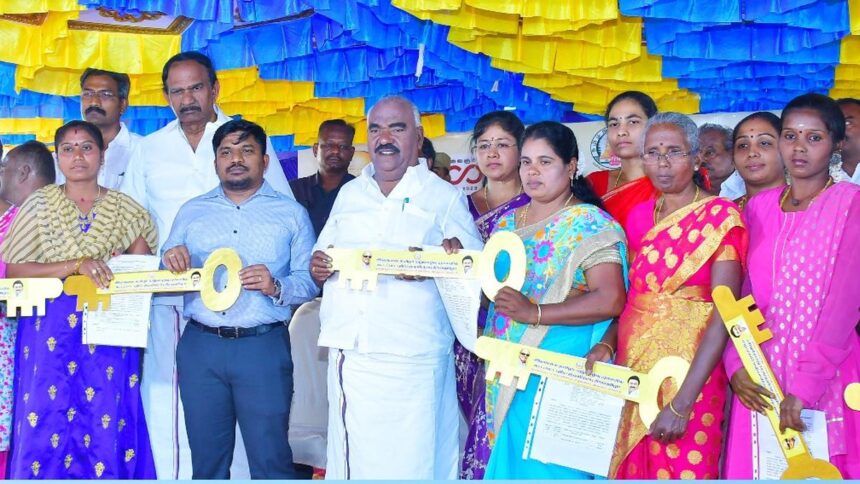 117 houses built in Anaikuttam Sri Lankan Tamils Rehabilitation camp inaugurated