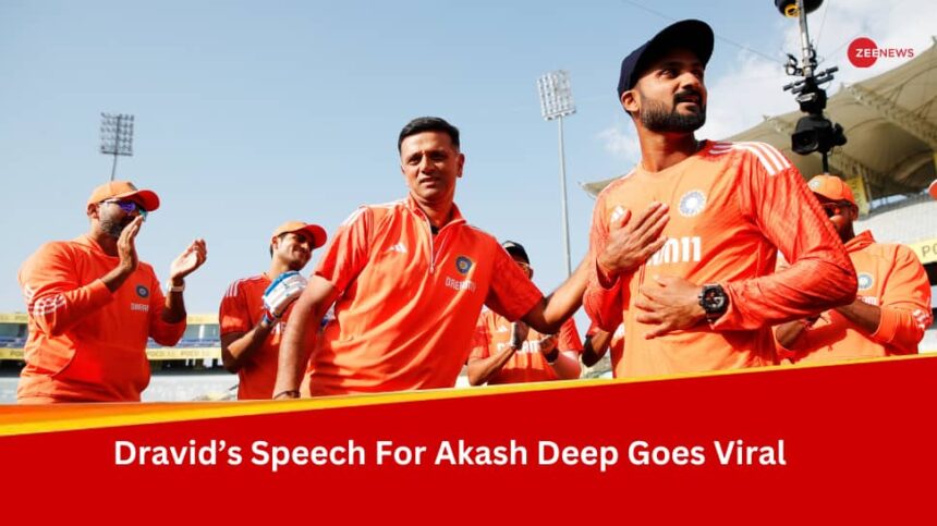 ‘Aapke Pitaji Jahan Pe Bhi Hai Woh…,’ Rahul Dravid To Debutant Akash Deep As Emotional Speech Goes Viral; Watch