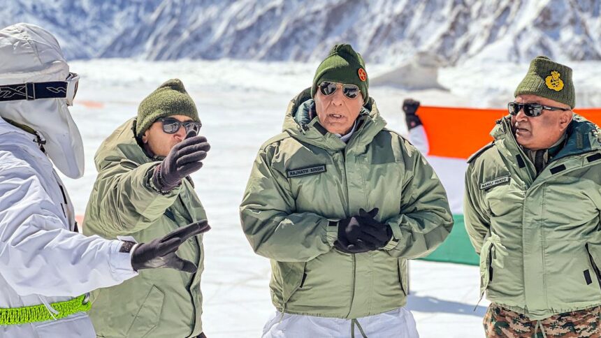 Rajnath Singh visits Siachen, reviews military preparedness