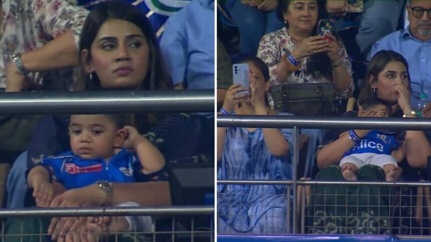 IPL 2024: Jasprit Bumrah’s Wife Sanjana Ganesan Cheers For MI At Wankhede With Son Angad, Pics Go Viral