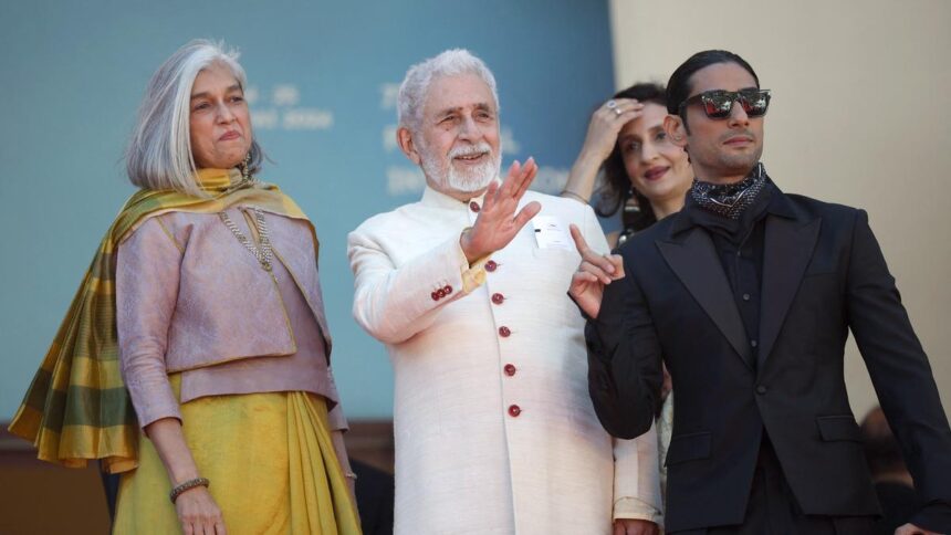 Cannes 2024: Naseeruddin Shah, Ratna Pathak Shah walk the red carpet in ethnic attire for ‘Manthan’ screening