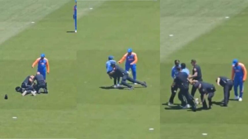 Fan Invades Pitch To Hug Rohit Sharma During Ind vs Ban Warm-Up Match In New York, Cricketer Asks Security To Be Kind