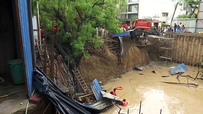 Delhi Vasant Vihar wall collapse: body of labourer recovered from debris