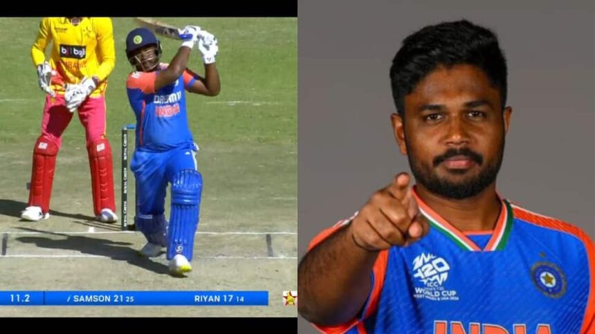 WATCH: Sanju Samson Smashes Humongous 110m Six, Sends Ball Out Of Stadium During IND Vs ZIM 5th T20I